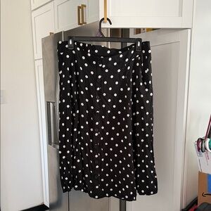Torrid Black and White Polka Dot A-Line Skirt